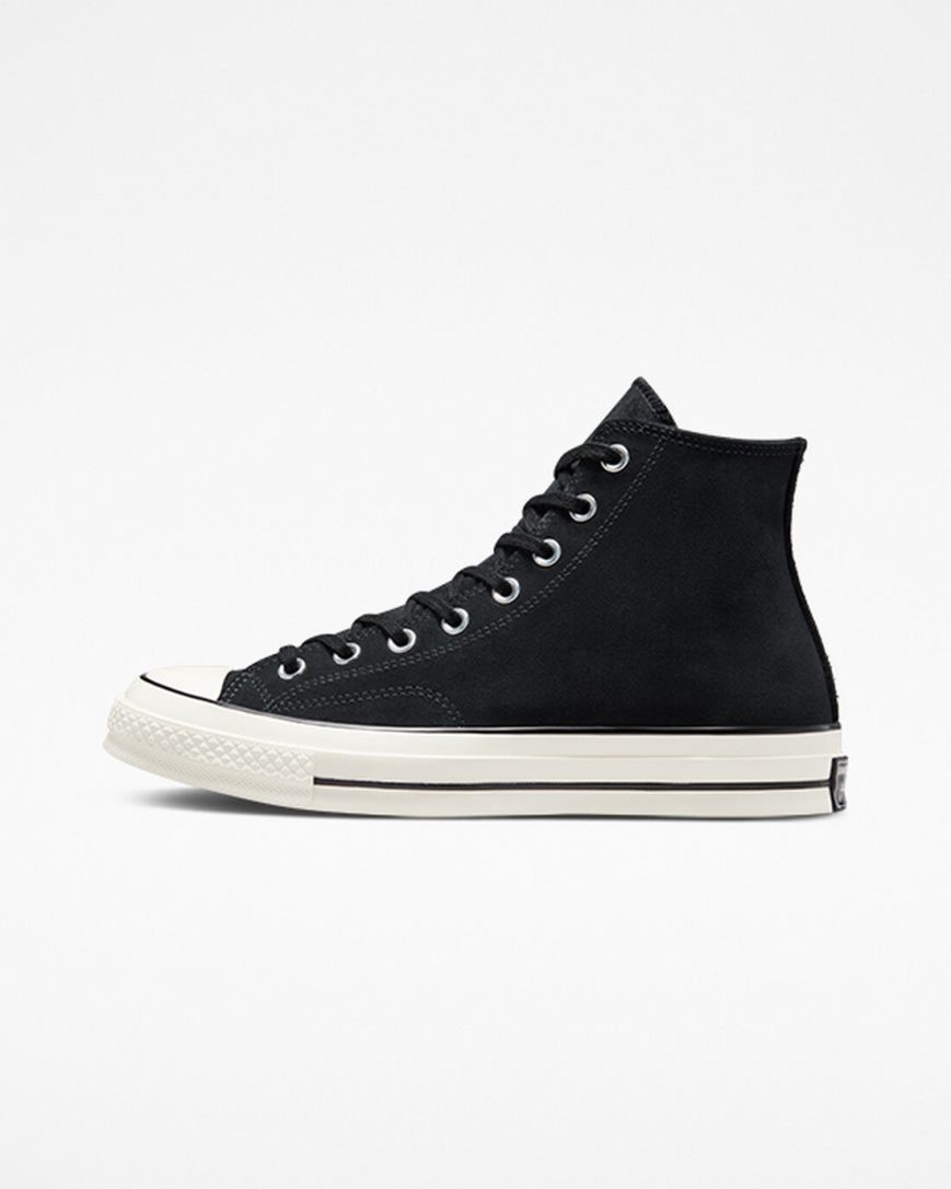 Dámské Boty Vysoké Converse Chuck 70 Semišové Černé | CZ JICL76